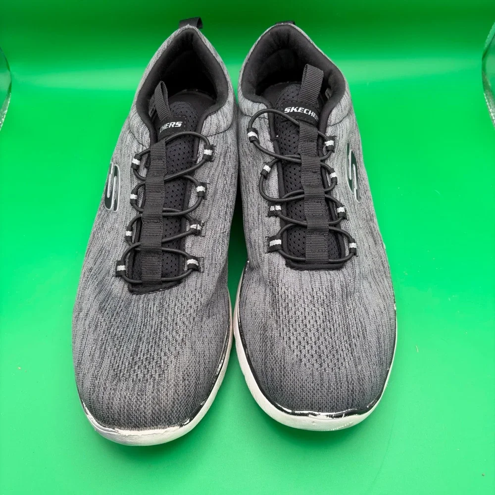 Skechers Summits Louvin Sneakers Mens 13 Wide Gray Bungee Slip On Comfort Shoes